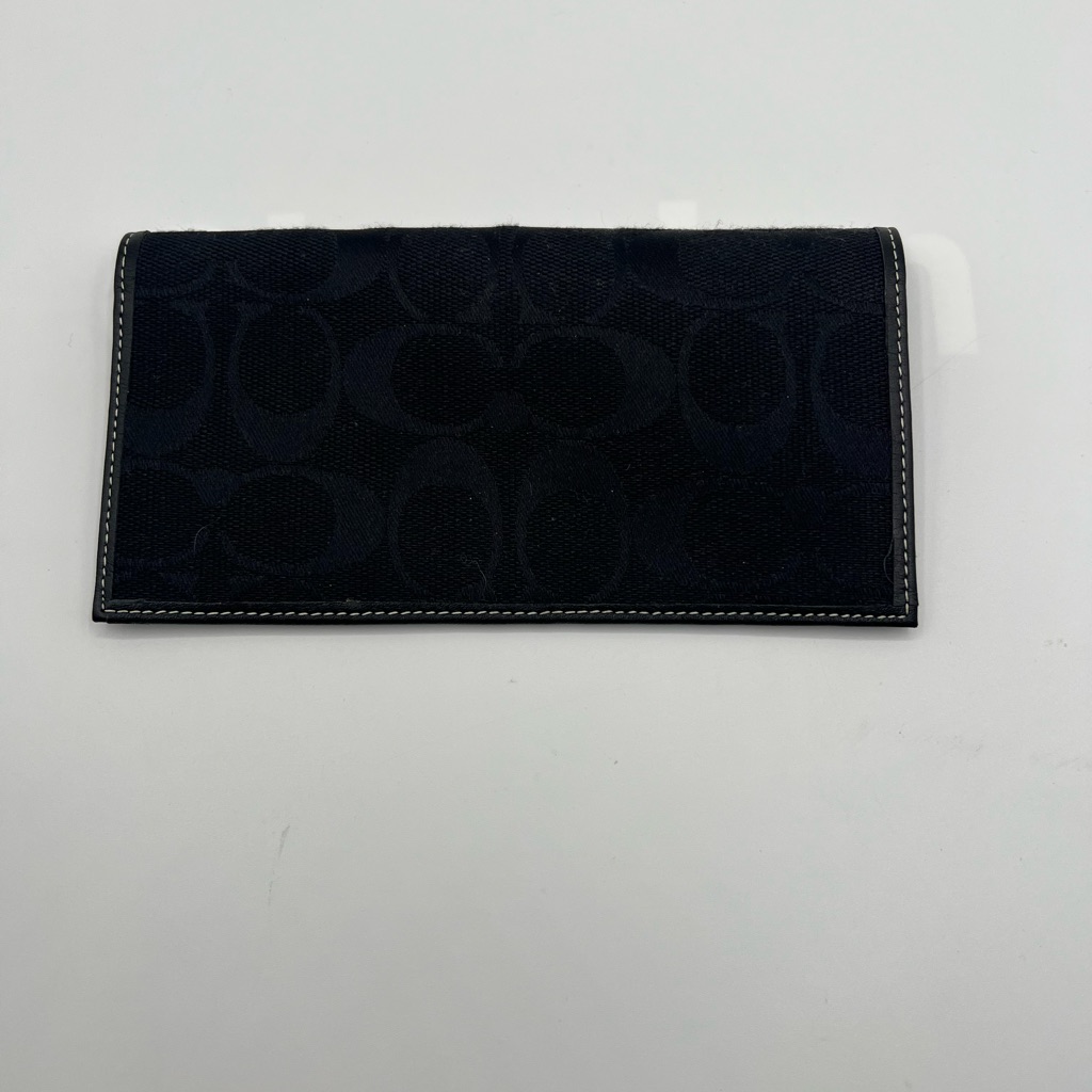 Coach Canvas Signature Checkbook Brand New